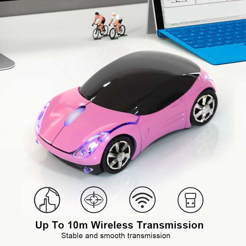 Bewinner Wireless Mouse for Kids, 2.4G Wireless Mouse with USB Receiver, Car Wireless Mouse Bluet...
