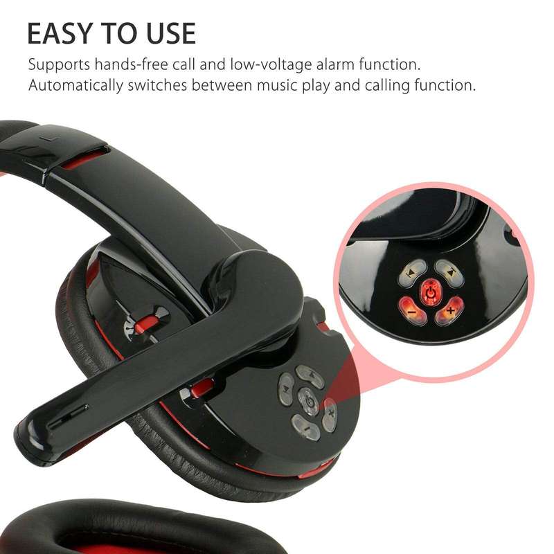 Classic Bluetooth Wireless Gaming Headset for PC PS4 Game with Mic LED Volume Control