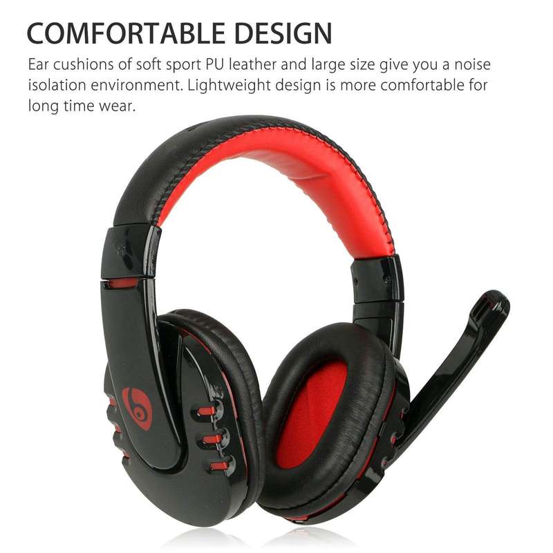 Classic Bluetooth Wireless Gaming Headset for PC PS4 Game with Mic LED Volume Control