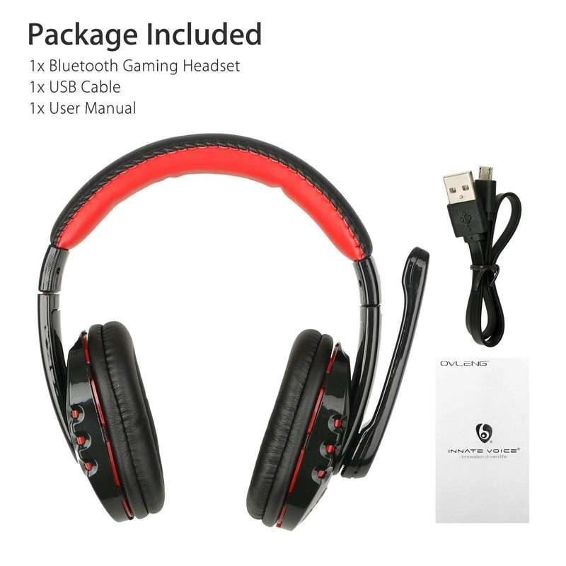 Classic Bluetooth Wireless Gaming Headset for PC PS4 Game with Mic LED Volume Control