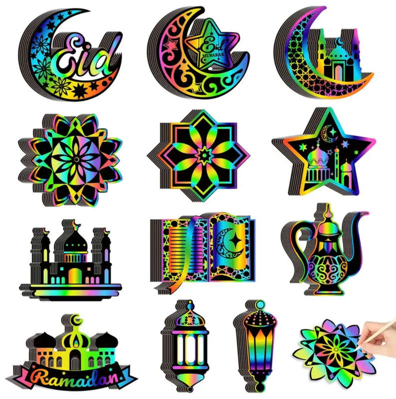 Rainbow scratch cards(48)