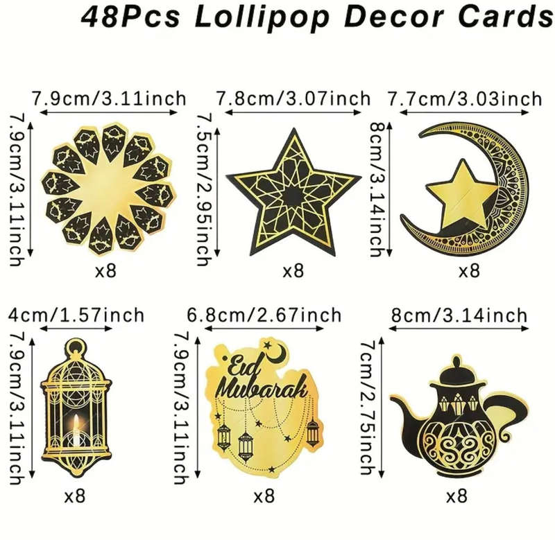 Lollipop Decor Cards (6)