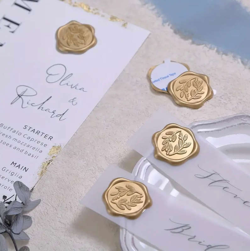 Antique Gold Leaf Ready Made Wax Seals 10pc