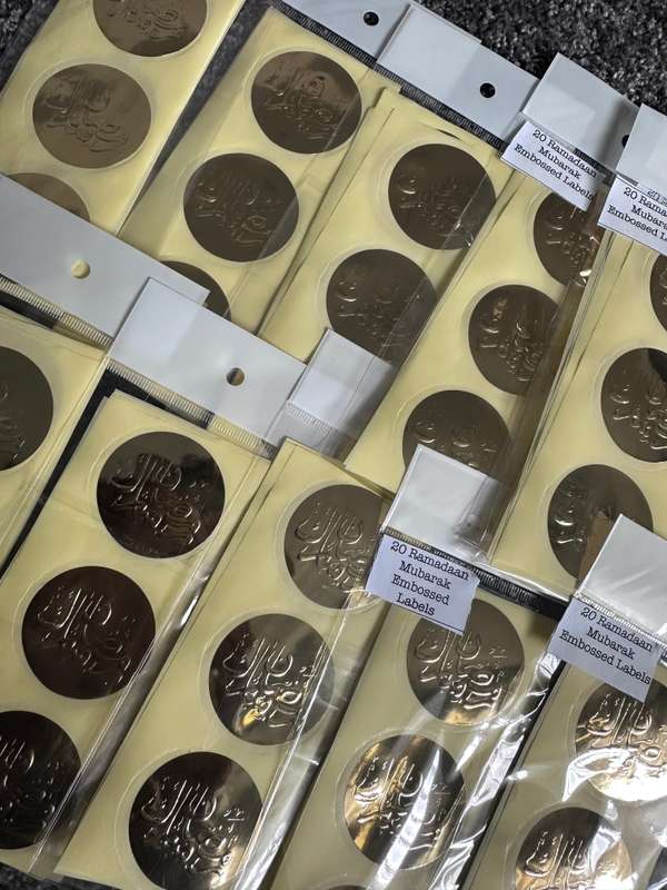 Ramadaan Mubarak embossed stickers (20)