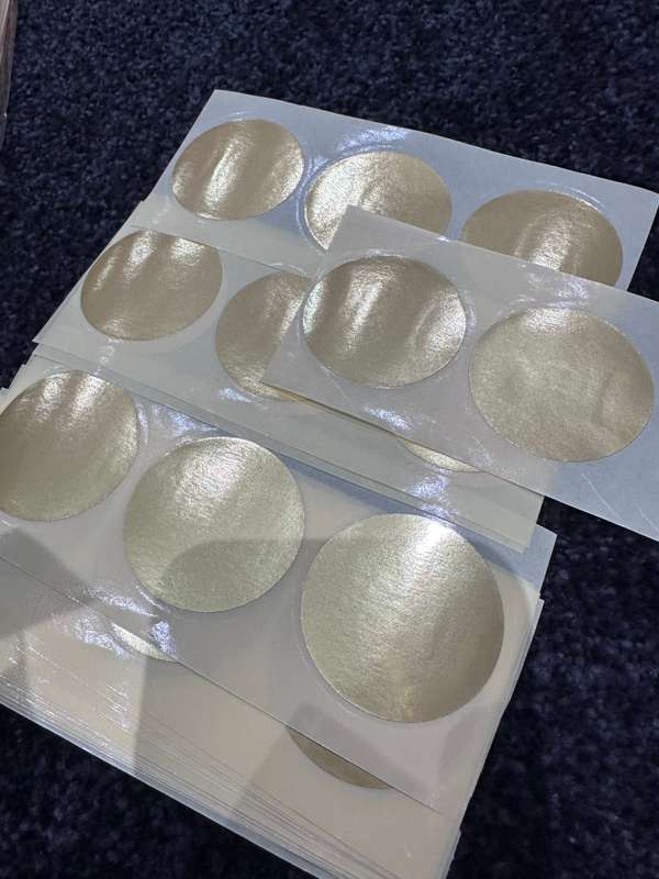 Plain Edged Notorial Seal Stickers - Gold (100)