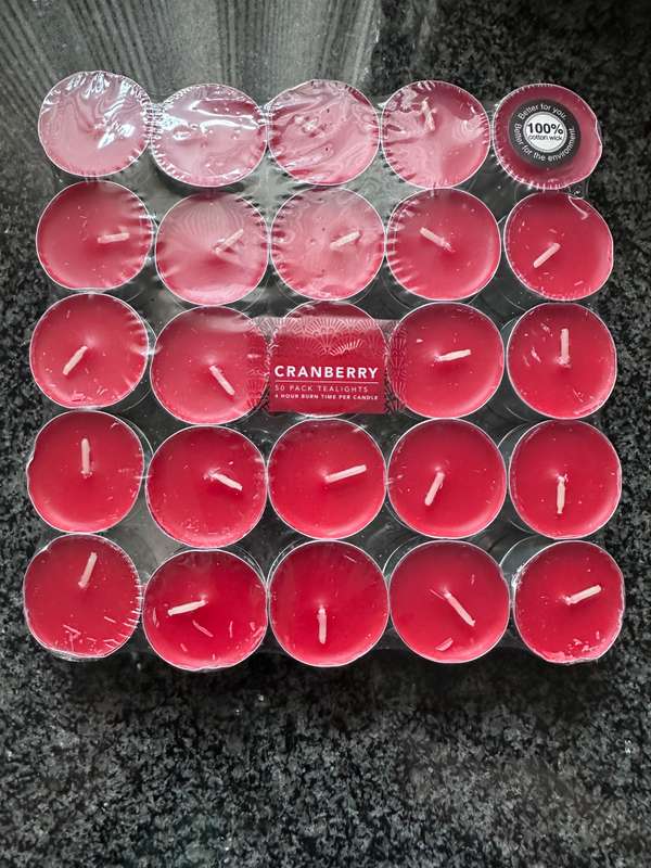 Cranberry Scented Tea Candles(50)