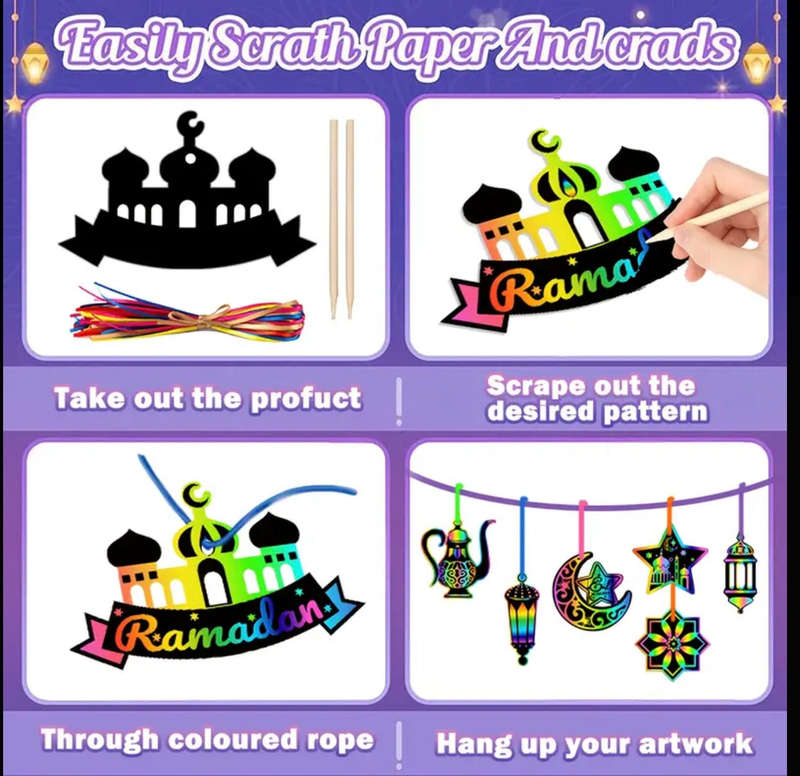 Rainbow scratch cards(48)