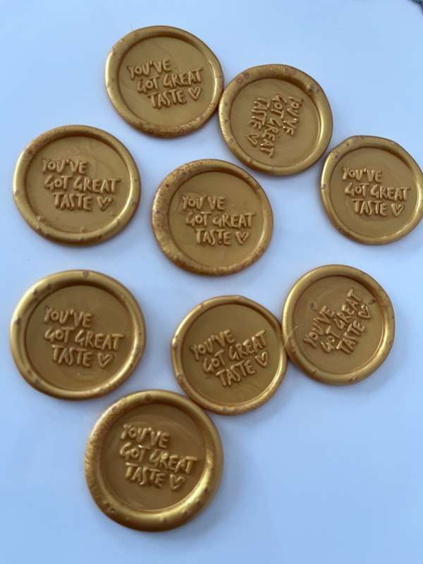 Gold Youve Got Great Taste Wax Seals 10pc