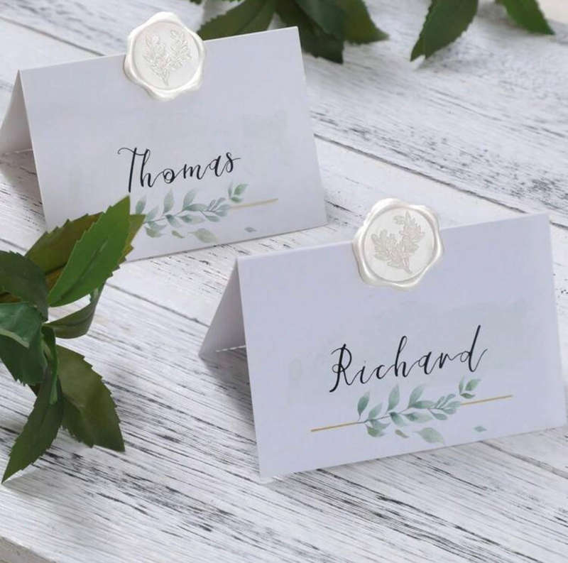 White Eucalyptus Flower Ready Made Wax Seals 10pc