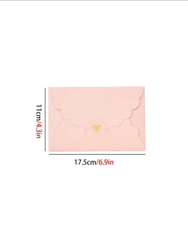 Pink Heart Cutout Envelopes(8)