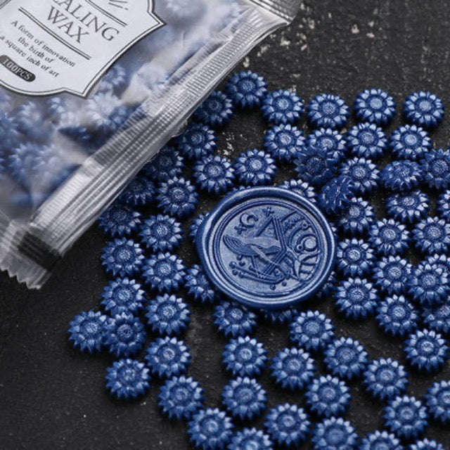 Packet of 200 Sunflower Shaped Wax Seal Beads