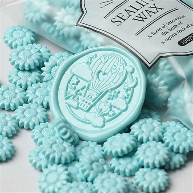 Packet of 200 Sunflower Shaped Wax Seal Beads
