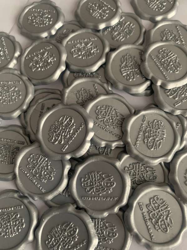 Arabic & English Calligraphy Eid Mubarak Ready Made Wax Seals 10pc