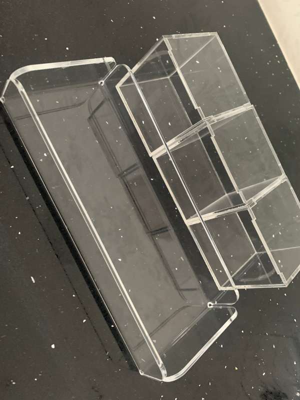 Perspex Tray with 3 Cubes