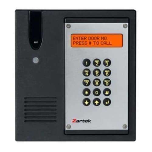 zartek multi user wireless intercom gate station with external L bracket antenna, cable 8m, power