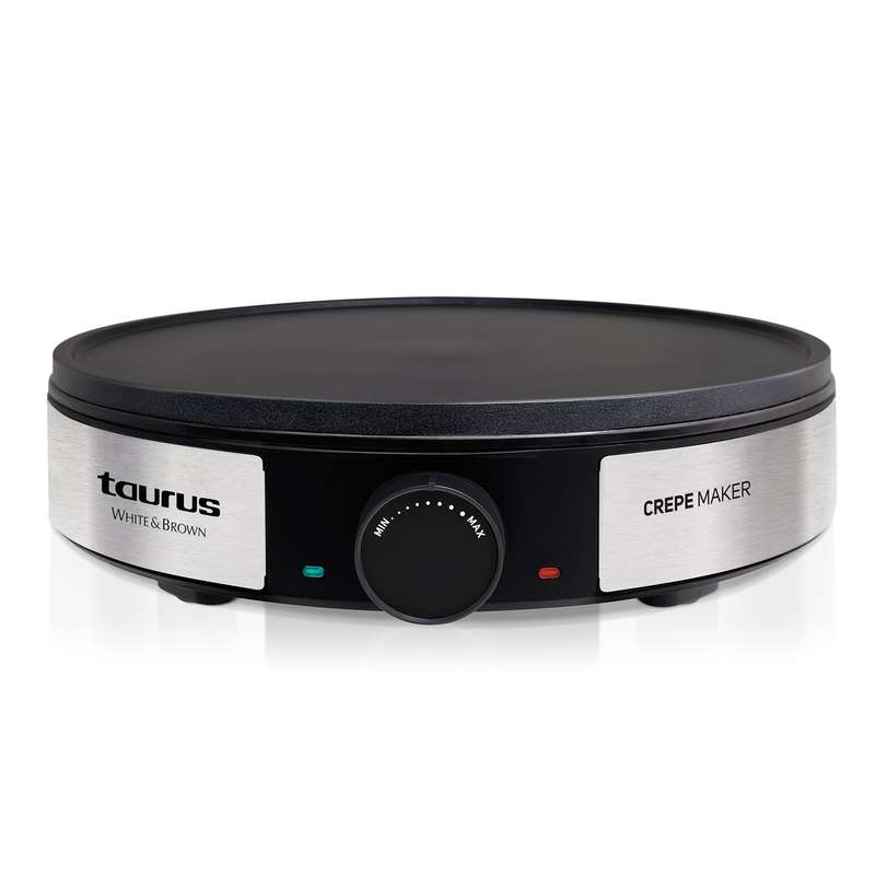 TAURUS CREPE MAKER VARIABLE TEMPERATURE CONTROL NON-STICK BLACK 30CM 1200W