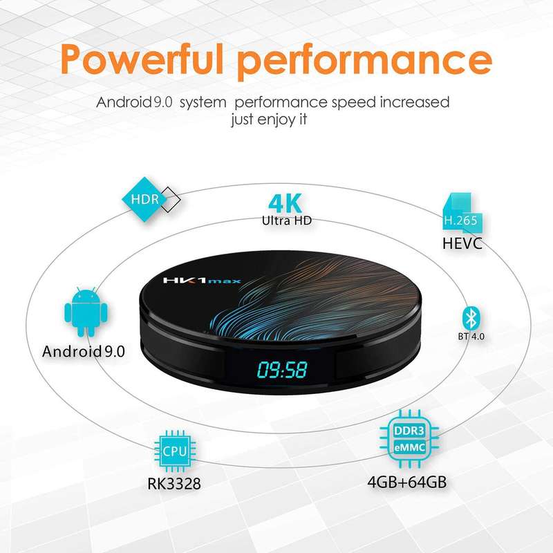 HK1 MAX Android 9.0 HD 4K TV Box - 16GB