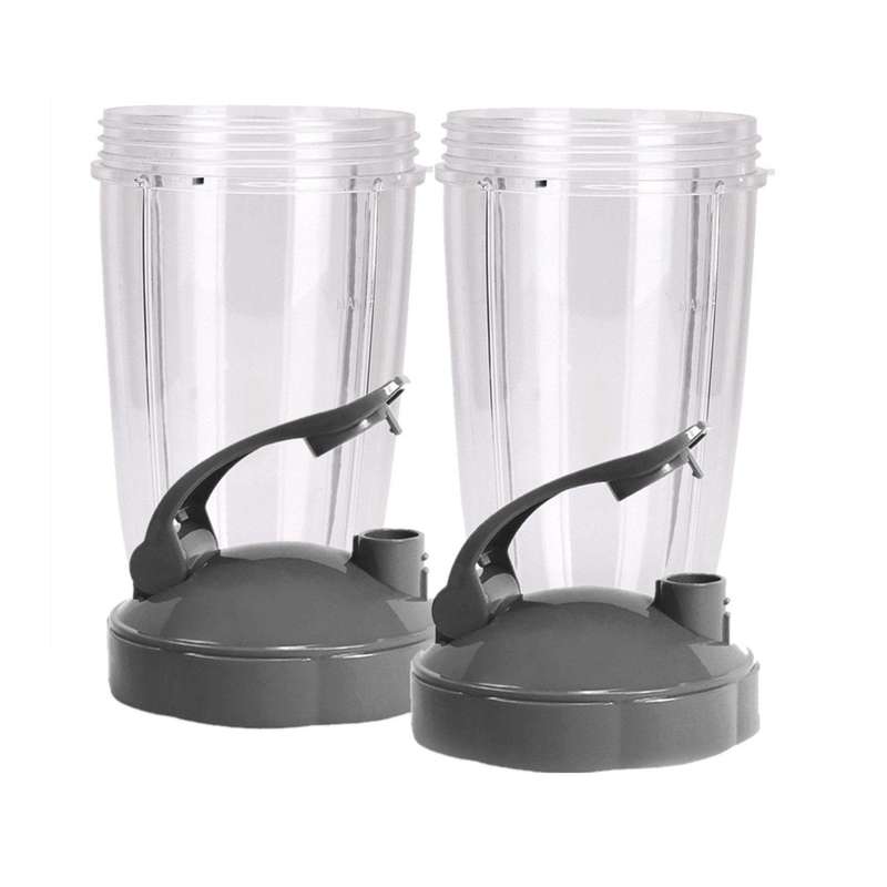 KitchenFX Nutribullet Replacement Cups with Lids - Set of 2