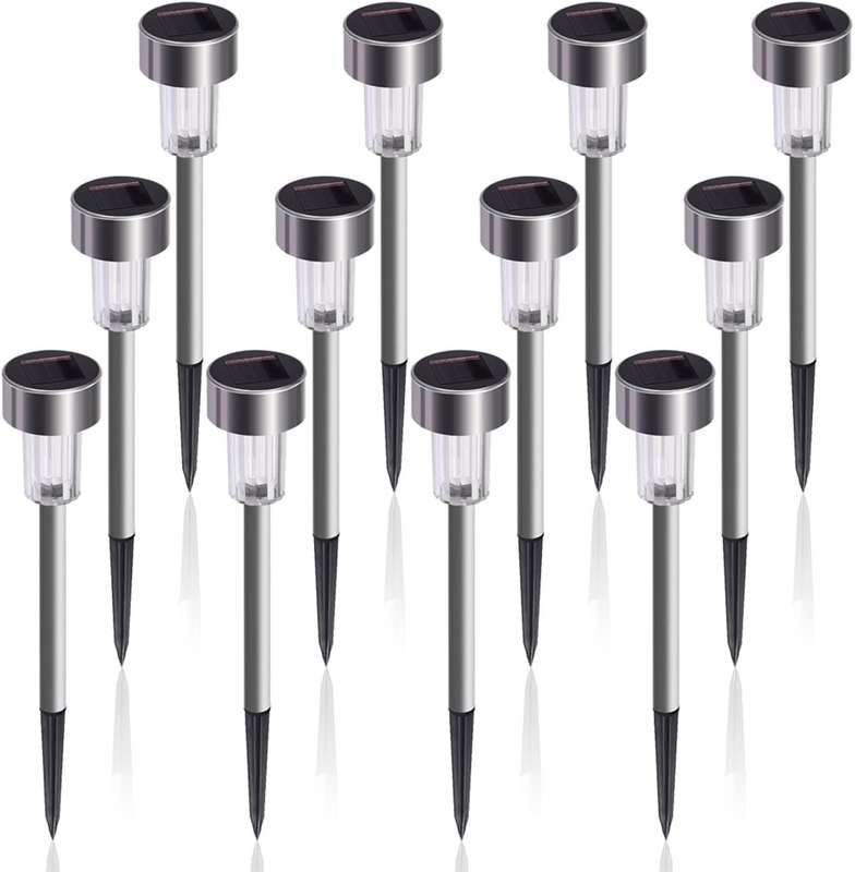 Lumina Mini Solar Light Outdoor LED Stainless Steel Light 12 Pack