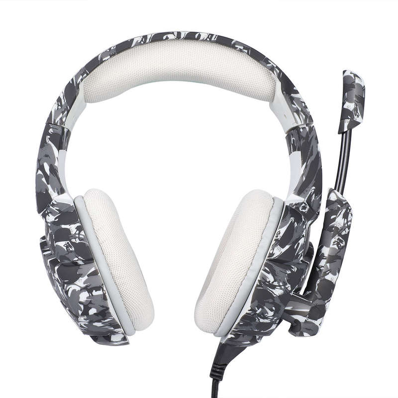 ONIKUMA K5 Stereo Gaming Headset for PS4 PC Xbox - Grey Camo