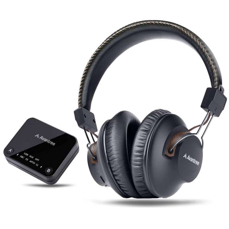Avantree HT4189 TV Wireless Headphones and Transmitter Set