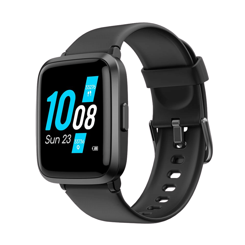 Veryfit ID205U Fitness Tracker Bluetooth Smart Watch with Heart Rate Monitor - Black