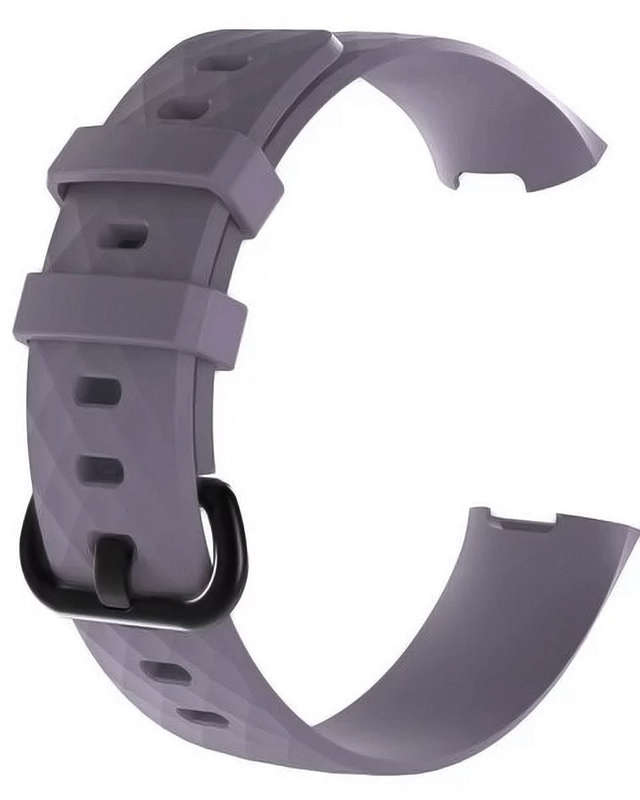 Linxure Fitbit Charge 3 Silicone Replacement Strap Large - Grey
