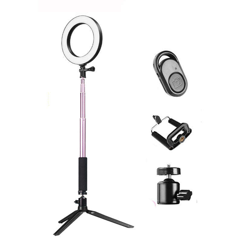 BeautyFX 20cm LED Selfie Ring Light with Adjustable Brightness and Remote Control