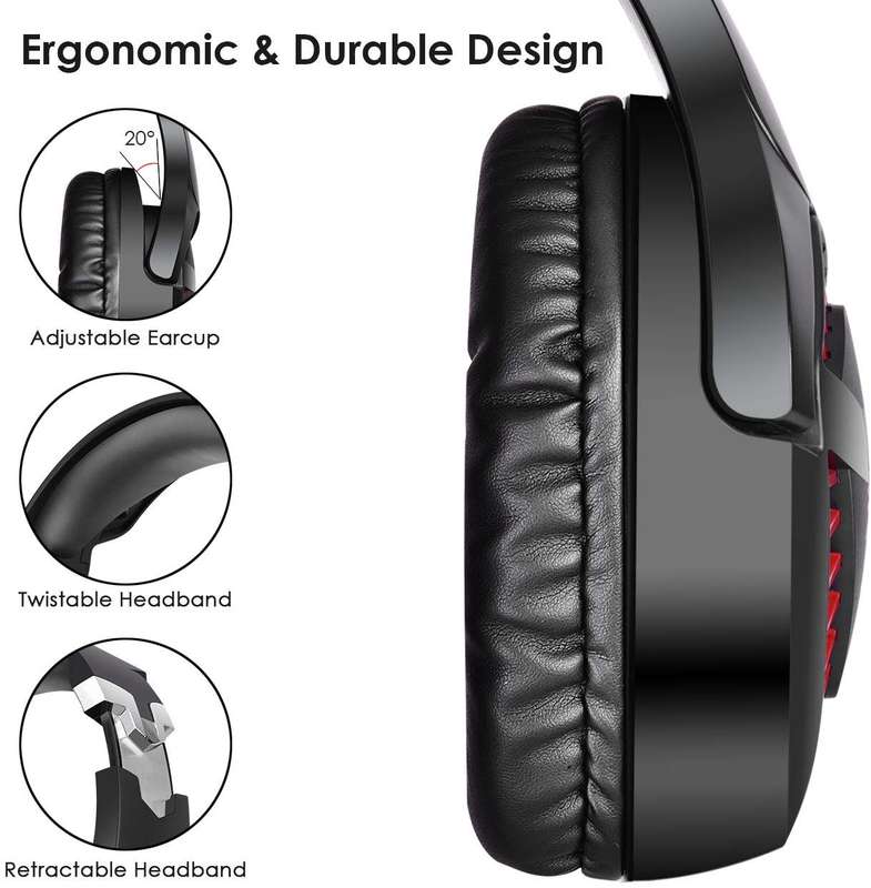 ONIKUMA K5 Stereo Gaming Headset for PS4 PC Xbox - Grey Camo