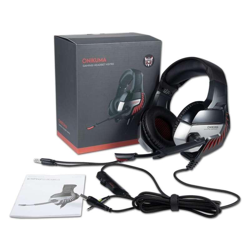 ONIKUMA K5 Stereo Gaming Headset for PS4 PC Xbox - Grey Camo