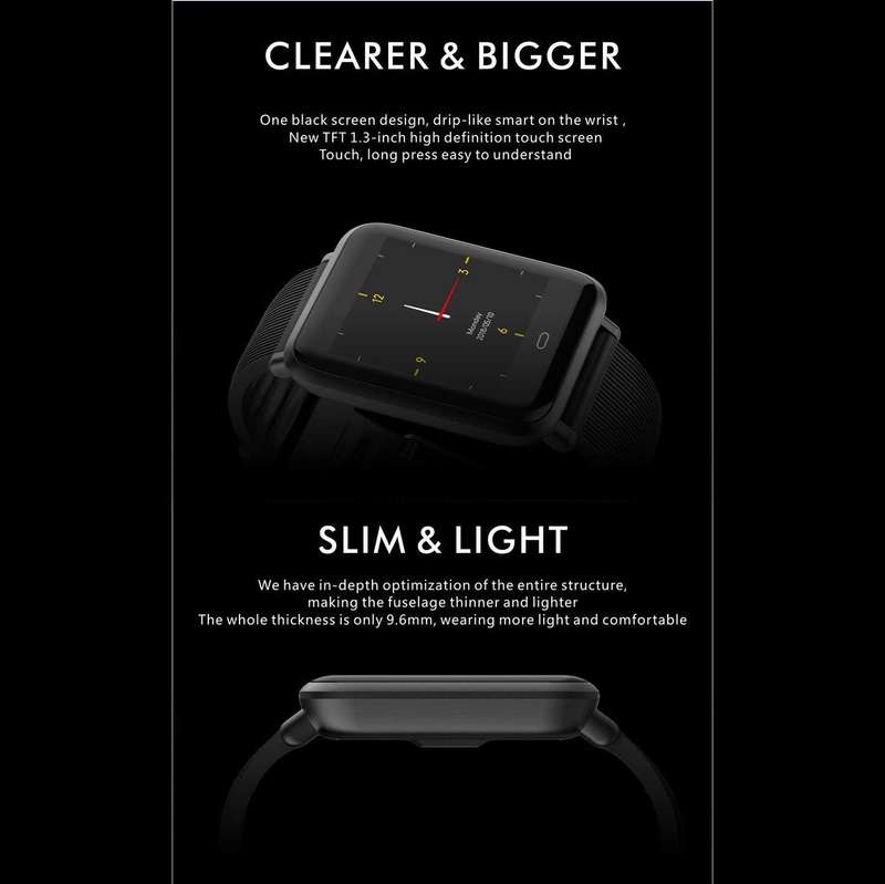 Q9 Bluetooth Smart Watch with Heartrate Monitor - Black