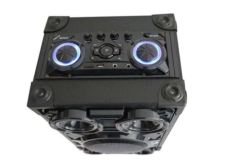 ECCO-MV-9938 Active Speaker System/USB/SD/FM/2xMicInput/8000W P.M.P.O-Black