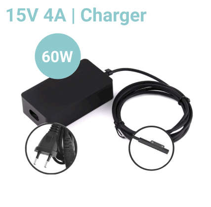 Replacement Charger For Microsoft Surface Book / Pro 15V 4A  60W