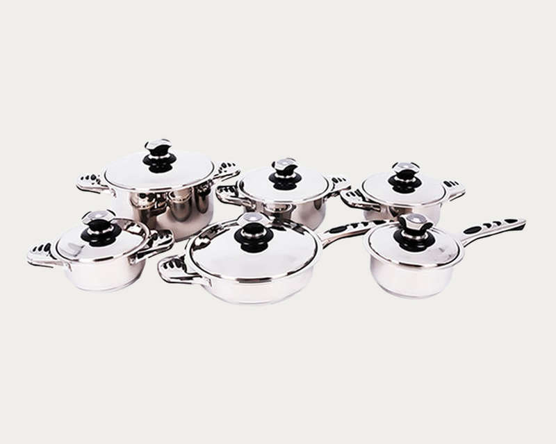 Tissolli -12-Piece Tango Stainless Steel Cookware Set
