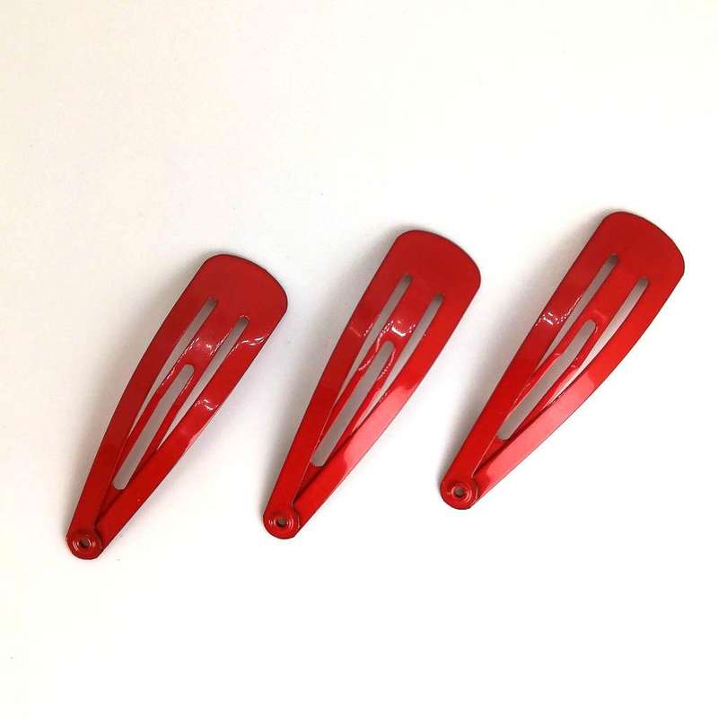 Hair Clips [(3 pack) (Variety of Colors)] - Red