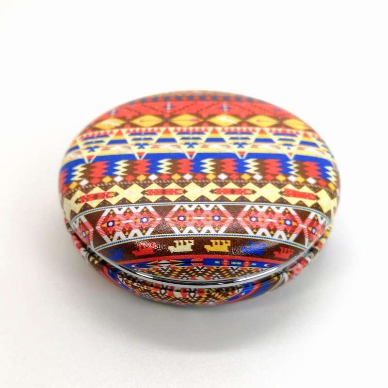 Round Designer Compact Mirror- Print
