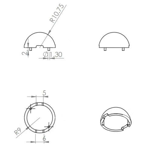 Strobon Polycarbonate Lens Drawing