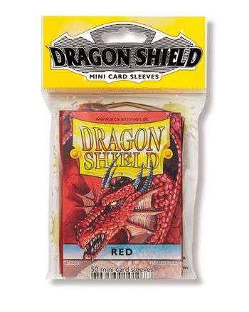 Dragon Shield Mini Sleeves - Japanese size | Red