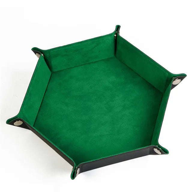 Foldable Dice Tray | Velvet | Green