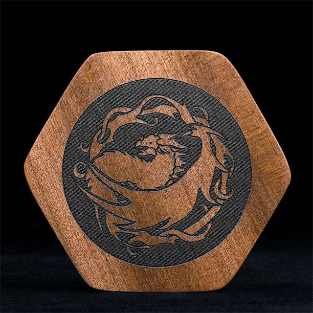 Dragon Series Small Wooden Dice Boxes | Hexagon