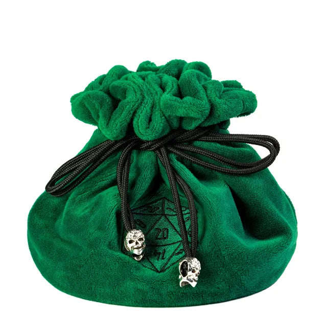 Flannel Drawstring Dice Bag | Green