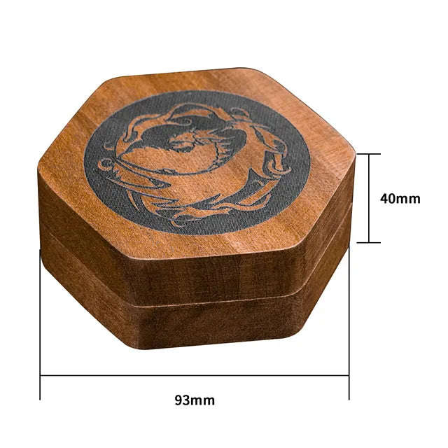 Dragon Series Small Wooden Dice Boxes | Hexagon