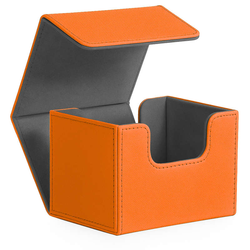 Level Up | Premium Sideloading Deck Box | Orange/Grey