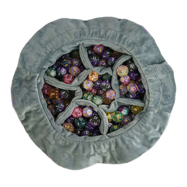 Flannel Drawstring Dice Bag | Purple