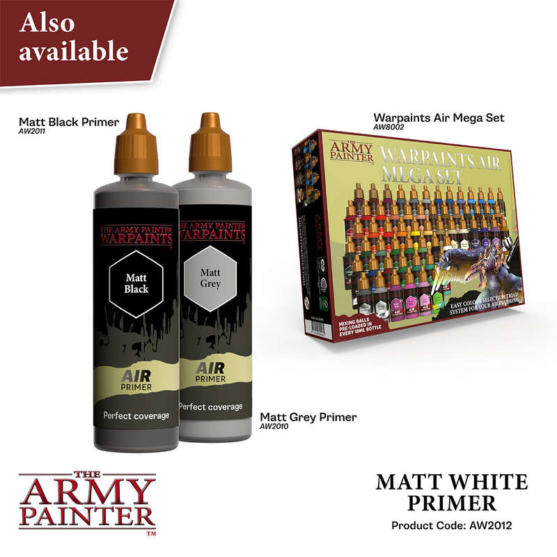 Warpaints Air: Matt White Primer, 100 ml
