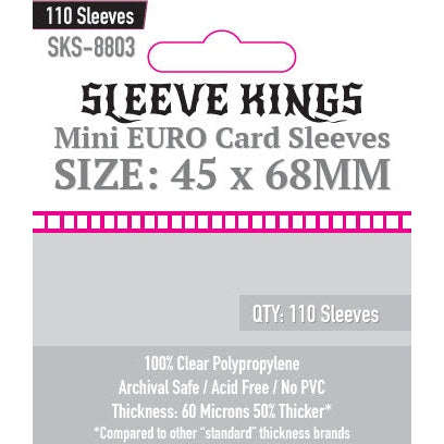 Sleeve Kings | Mini Euro Card Sleeves (Size 45 x 68 mm)