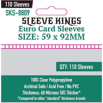 Sleeve Kings | Euro Card Sleeves (Size 59 x 92 mm)
