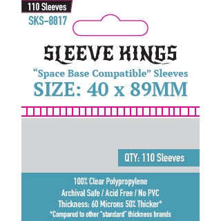 Sleeve Kings | Space Base Compatible Sleeves (Size 40 x 89 mm)