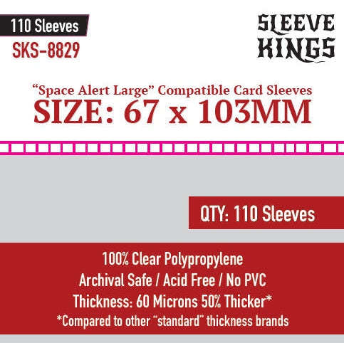 Sleeve Kings | Space Alert Large Compatible Sleeves (67 x 103mm)