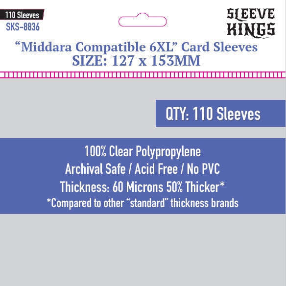 Sleeve Kings | Middara Compatible 6XL Sleeves (127 x 153mm)